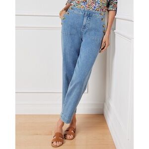Talbots Blue Ankle Sailor Jeans in Mystic Wash Size 6